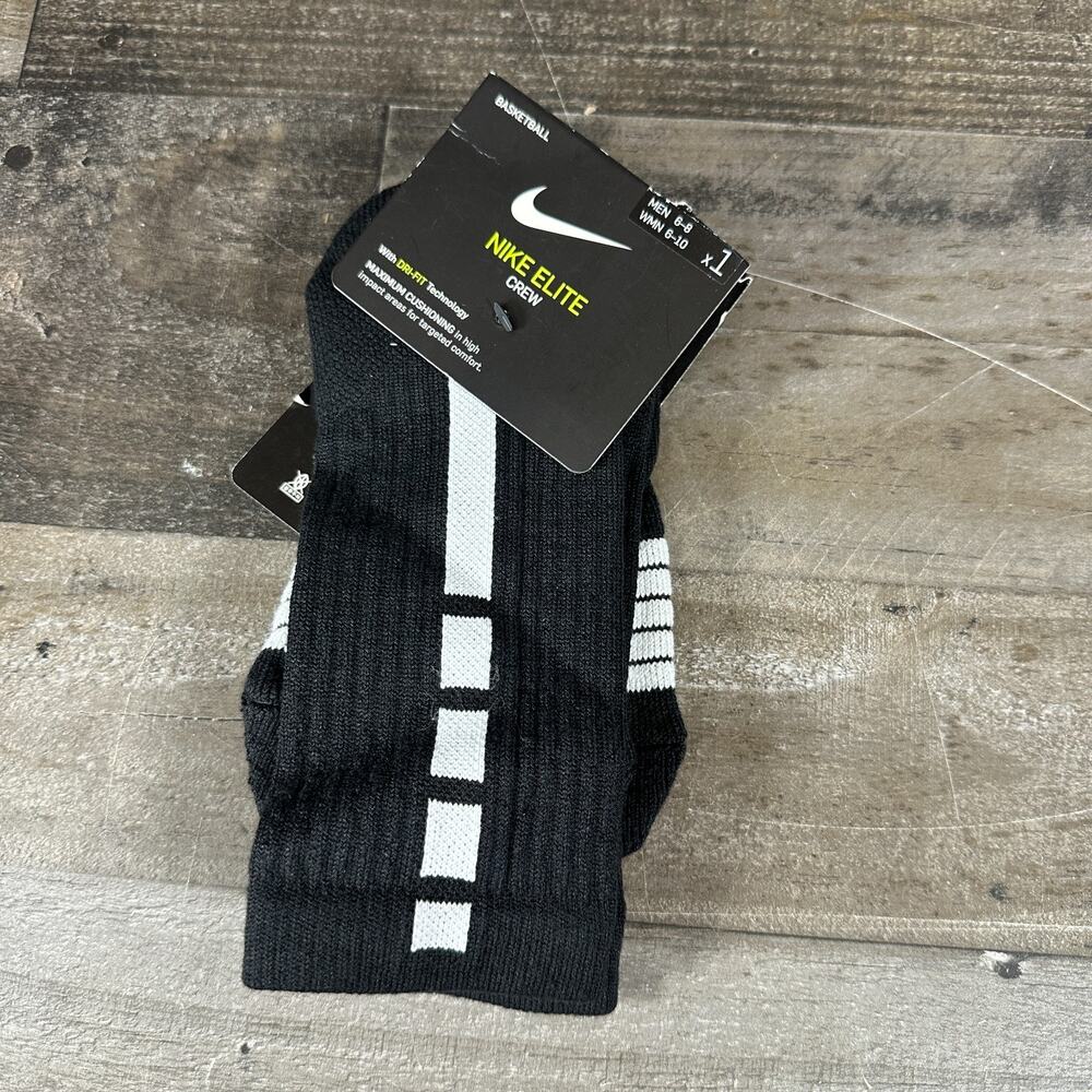 New Nike Quick Elite Crew Basketball Socks Medium Men 6-8 Women 6-10 Dri-Fit
